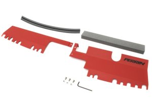 Subaru WRX Radiator Shroud - Perrin Performance - With OEM Intake Scoop - Red - `15-`21 Subaru WRX Radiator Shroud - Perrin Performance - With OEM Intake Scoop - Red - `15-`21